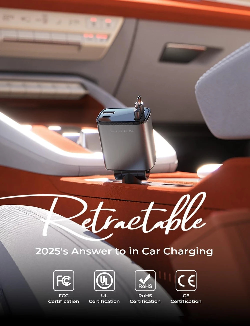LISEN Retractable Car Charger